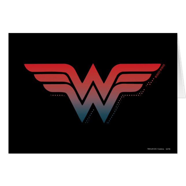 Wonder Woman Red Blue Gradient Logo (Devant horizontal)