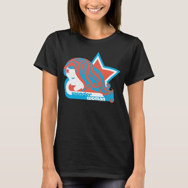 Wonder Woman Red & Blue Star T-Shirt (Vorderseite)