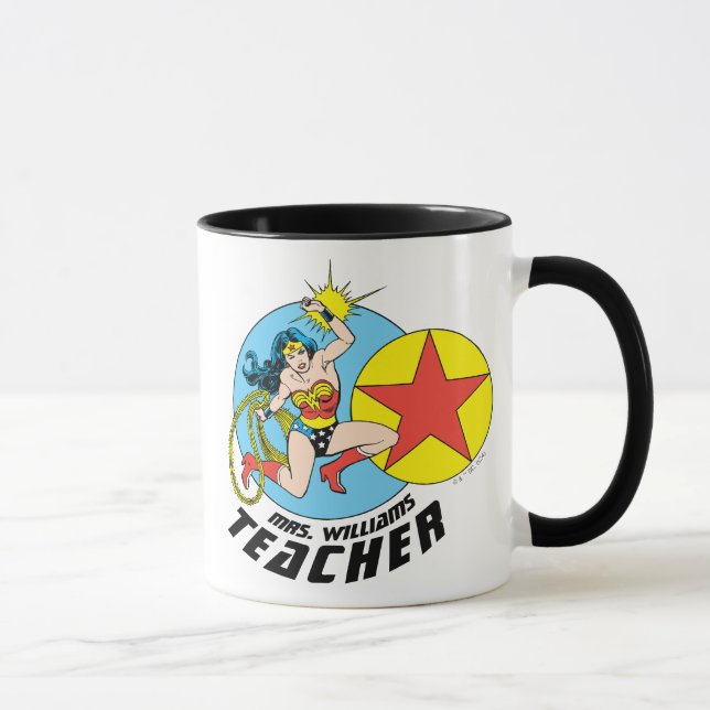 Wonder Woman Red Star Teacher Tasse (Rechts)