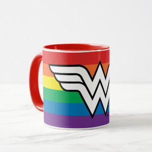 Wonder Woman Regenbogen-Logo Tasse