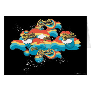 Wonder Woman-Regenbogenwolken-Muster