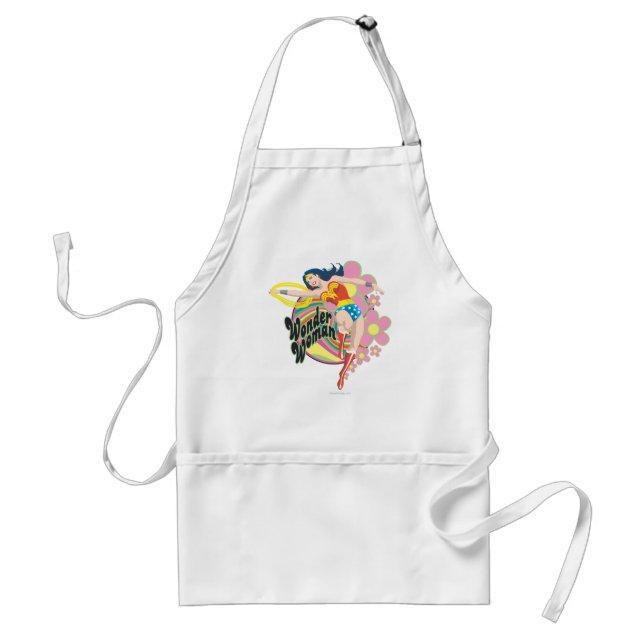 Wonder Woman Retro Blume Schürze (Vorne)