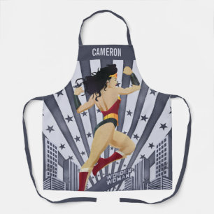 Wonder Woman Retro City Sunburgs and Stars Schürze