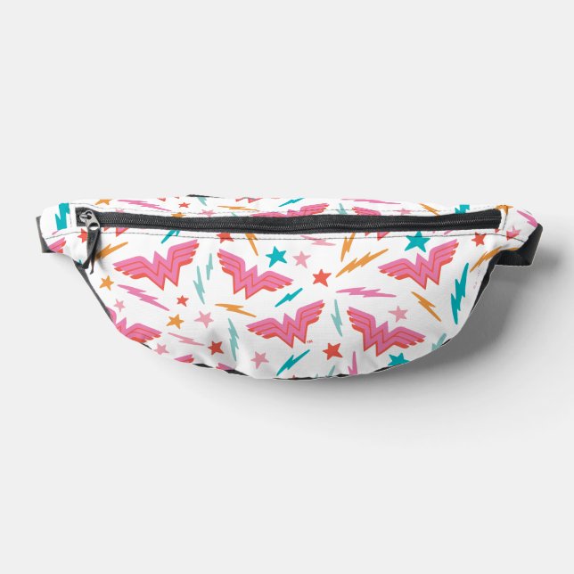 Wonder Woman Rosa Logo und Blitzmuster Bauchtasche (Ablage )