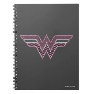 Wonder Woman Rosa und Schwarzes Schachbrett Mesh L Notizblock