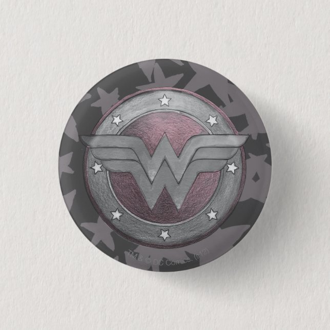 Wonder Woman Shield Pattern Button (Vorderseite)