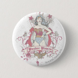 Wonder Woman Shooting Stars Button