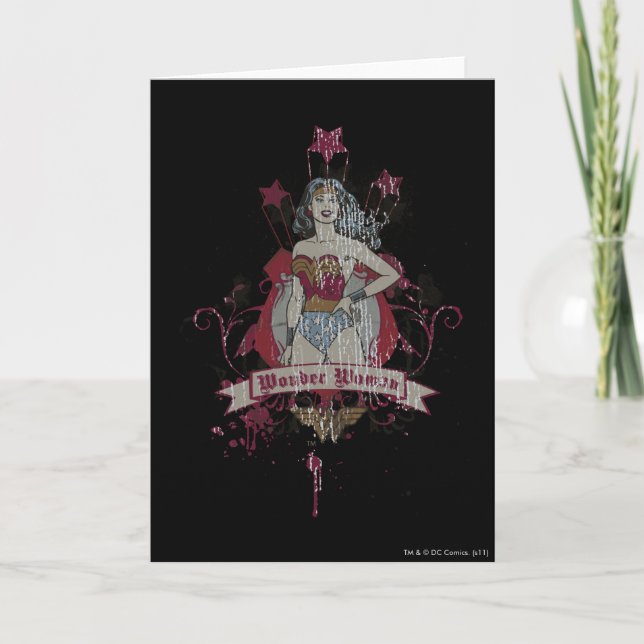 Wonder Woman Shooting Stars Karte (Vorderseite)