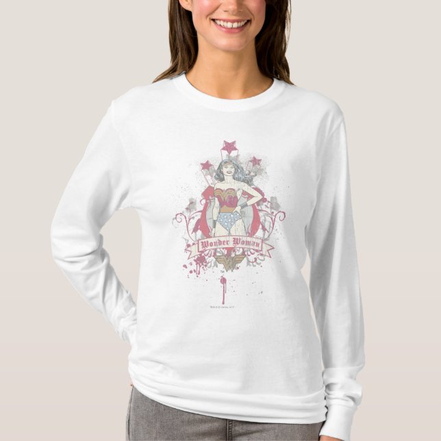 Wonder Woman Shooting Stars T-Shirt (Vorderseite)