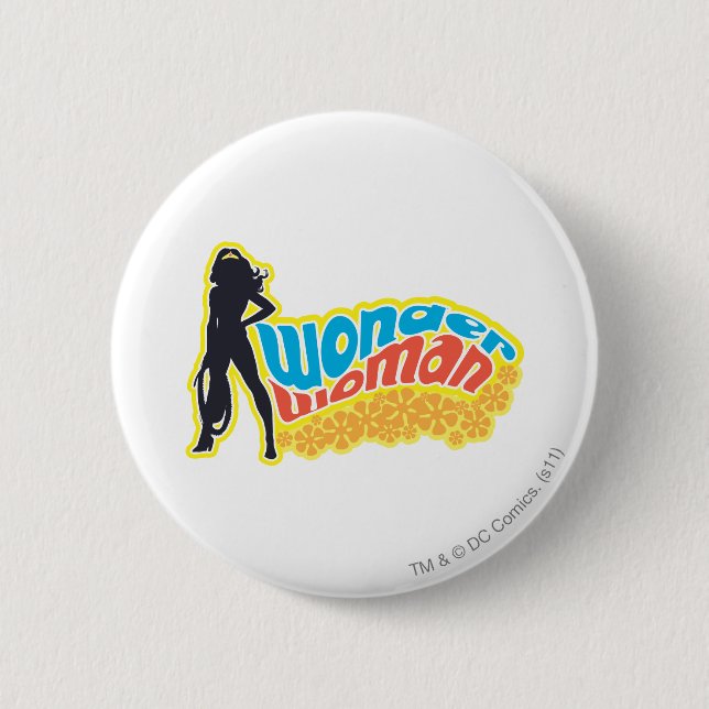 Wonder Woman Silhouette Button (Vorderseite)