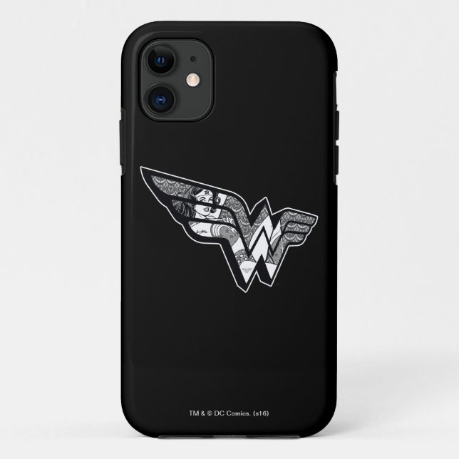 Wonder Woman sitzt im Logokombinat Case-Mate iPhone Hülle (Rückseite)