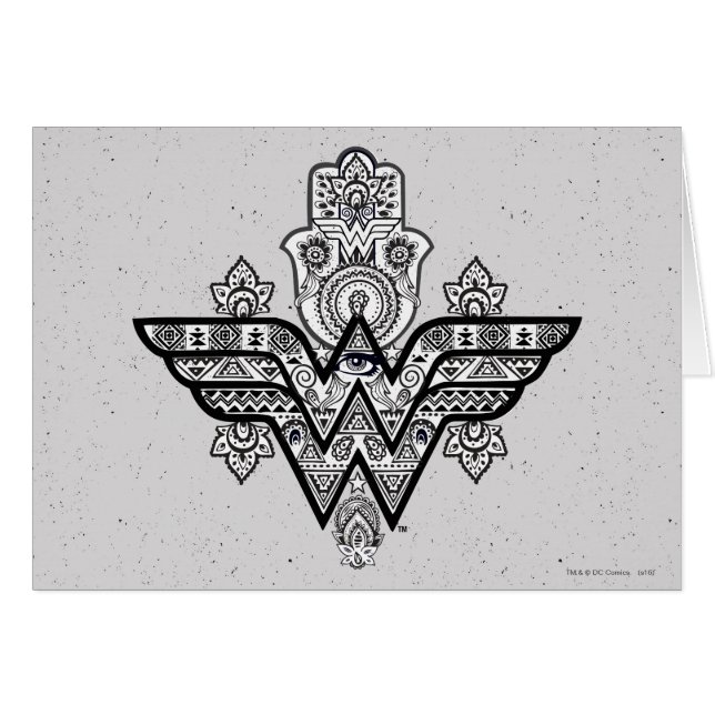 Wonder Woman Spiritual Paisley Hamsa Logo (Vorderseite (Horizontal))