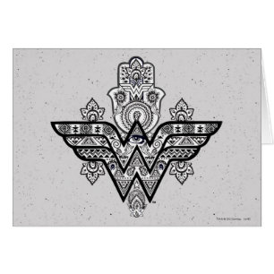 Wonder Woman Spirituel Paisley Hamsa Logo