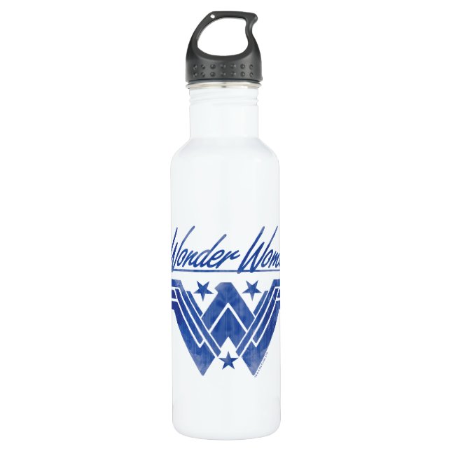 Wonder Woman Stacks Symbol Edelstahlflasche (Vorderseite)
