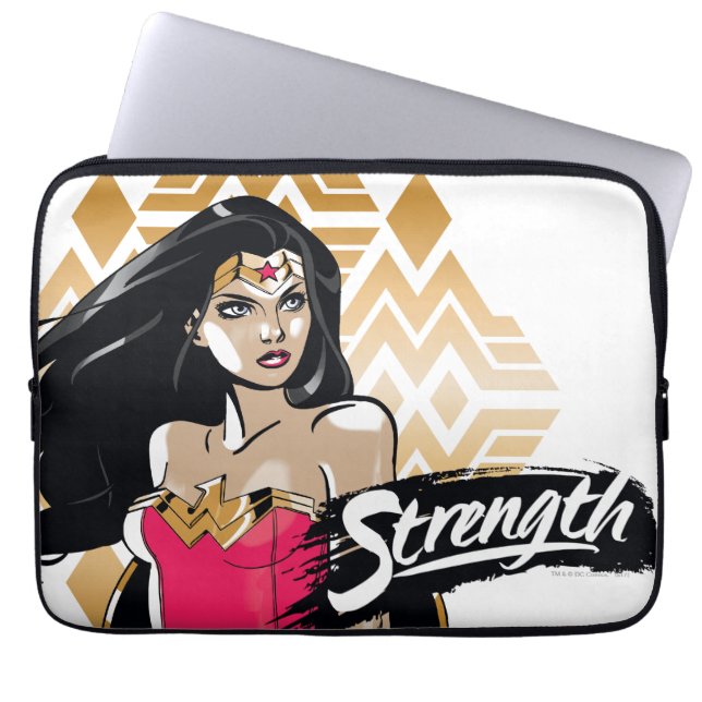 Wonder Woman Stärke Laptopschutzhülle (Vorderseite)