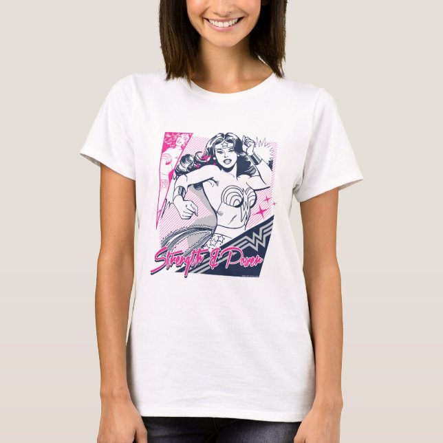 Wonder Woman Stärke & Power T-Shirt (Vorderseite)
