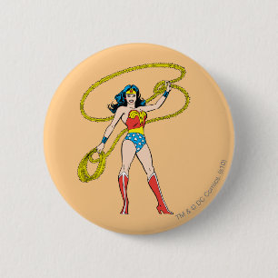 Wonder Woman Stehend mit Lasso Button