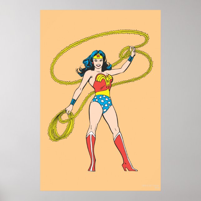 Wonder Woman Stehend mit Lasso Poster (Vorne)