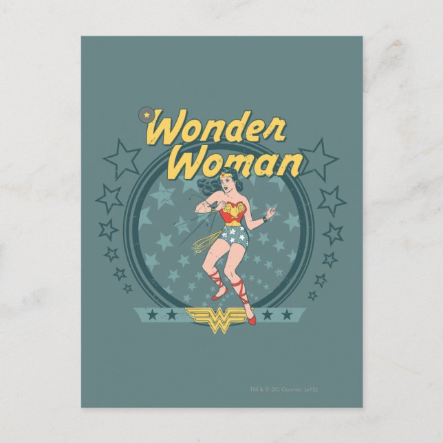 Wonder Woman störte Star Design Postkarte (Vorderseite)