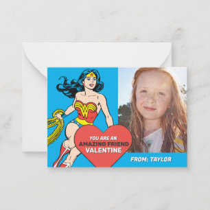 Wonder Woman Super Freundin   Valentinstag Mitteilungskarte