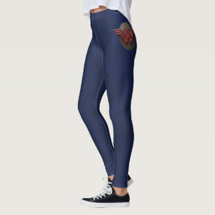 Wonder Woman Symbol über konzentrische Kreise Leggings