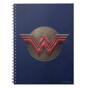 Wonder Woman Symbol über konzentrische Kreise Notizblock