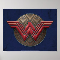 Wonder Woman Symbol über konzentrische Kreise