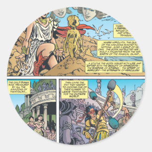 Wonder Woman Themyscira Runder Aufkleber