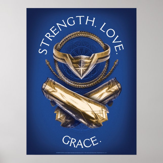 Wonder Woman Tiara, Lasso und Bracelets Poster (Vorne)