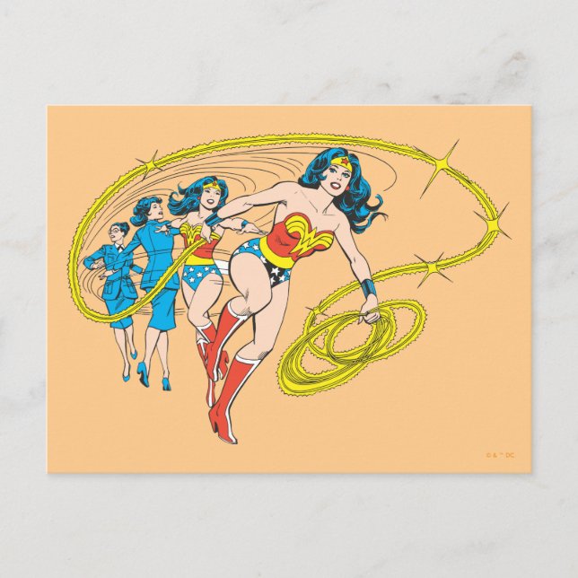 Wonder Woman Transform Postkarte (Vorderseite)
