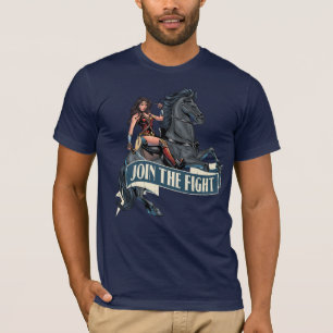 Wonder Woman über Comic Reiten T-Shirt
