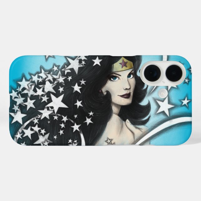 Wonder Woman und Stars iPhone 16 Hülle (Rückseite (Horizontal))