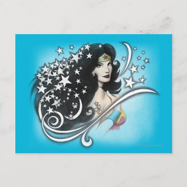 Wonder Woman und Stars Postkarte (Vorderseite)