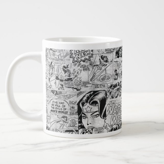 Wonder Woman Vintage Comic Muster Jumbo-Tasse (Links)