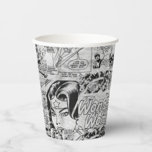 Wonder Woman Vintage Comic Muster Pappbecher