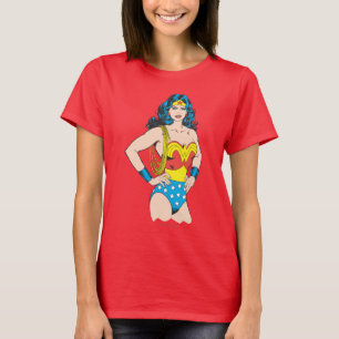 Wonder Woman   Vintage Pose mit Lasso T-Shirt