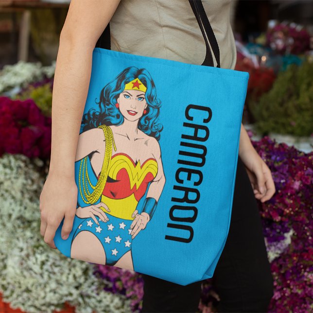 Wonder Woman | Vintage Pose mit Lasso Tasche (Person carrying tote bag)