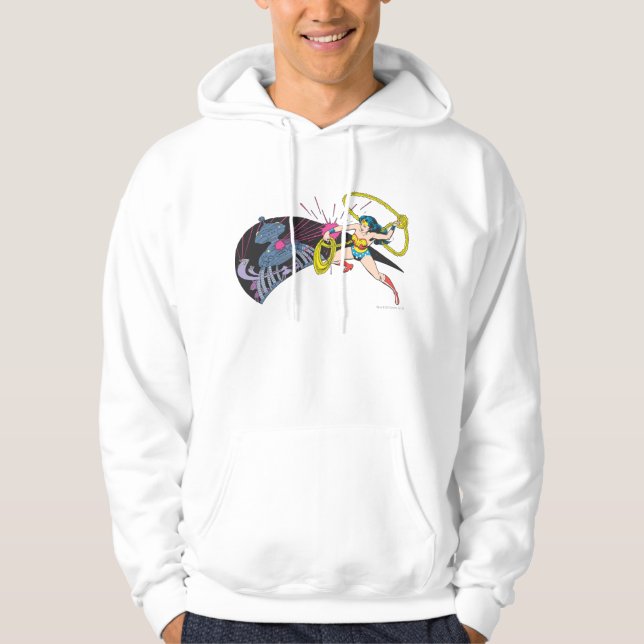 Wonder Woman vs Robot Hoodie (Vorderseite)