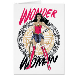 Wonder Woman With Greek Tribal Emblem