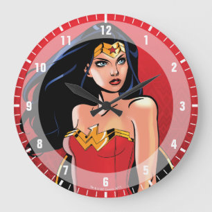Wonder Woman with Sword - Fierce Große Wanduhr