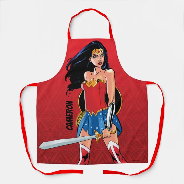 Wonder Woman with Sword - Fierce Schürze (Vorderseite)