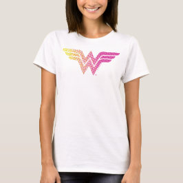 Wonder Woman Yellow Pink Halbftone Gradient Logo T-Shirt