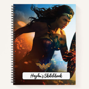 Wonder Woman Zeichne auf Schlachtfeld Notizbuch