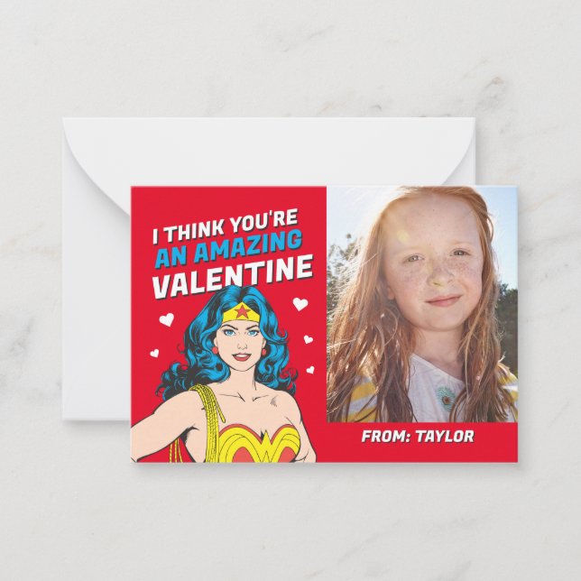 Wonder Woman | Zum Valentinstag Mitteilungskarte (Vorderseite)