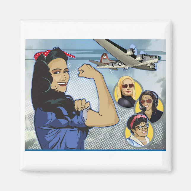 Wonder Women of Aviation Button Magnet (Vorne)