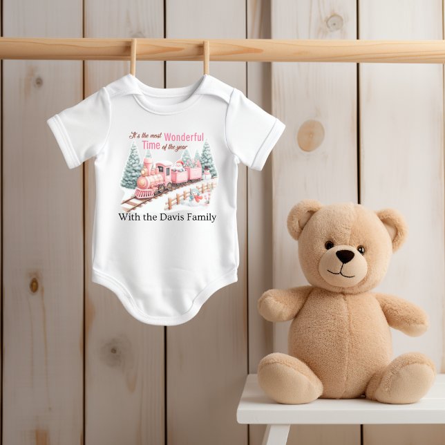 Wonderful Christmas Baby Bodysuit Baby Strampler (Personalize this cute wonderful Christmas baby bodysuit. )