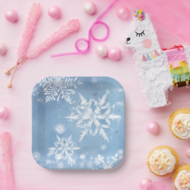 Wonderful Christmas Snow Pappteller (Party)