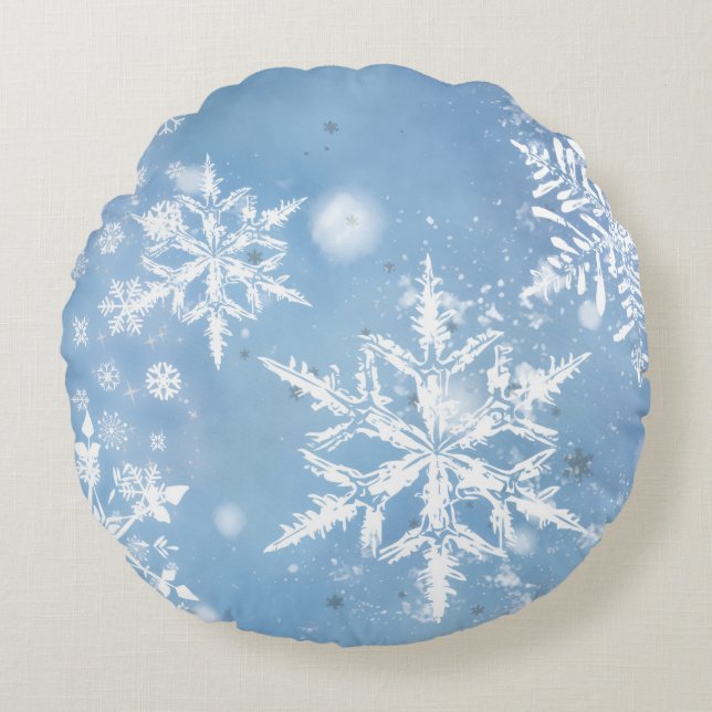 Wonderful Christmas Snow Rundes Kissen (Vorderseite)