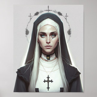 Wonderful Creepy Nun Poster