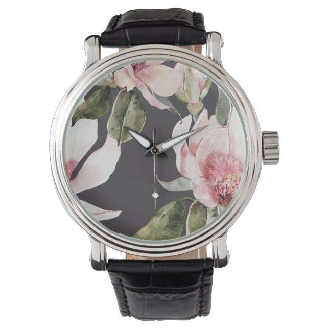  Wonderful magnolia flowers and birds Armbanduhr (Vorderseite)